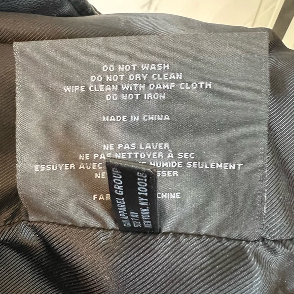 Marc New York Black Faux Leather Moto Vest w/ Rose Gold Accents, Size L - Picture 8 of 8